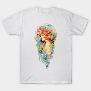 Art Nouveau Flower Fairy 01 T-Shirt